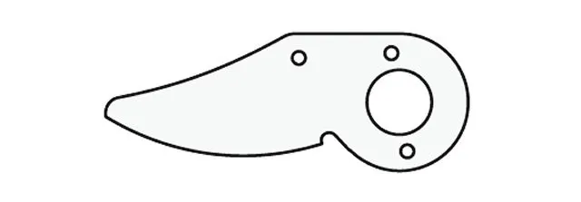 Produktzeichnung der FELCO 6/3 Ersatzklinge mit Befestigungsöffnungen