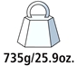 Gewicht-735g