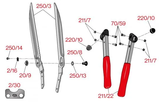 FELCO 250-57 Heckenschere 57cm