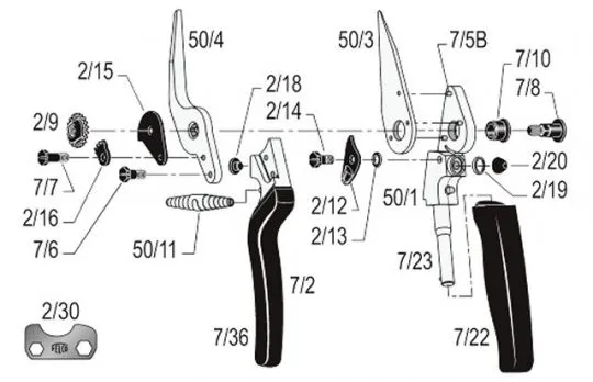 FELCO 50 Huf- Klauenschere mit Rollgriff