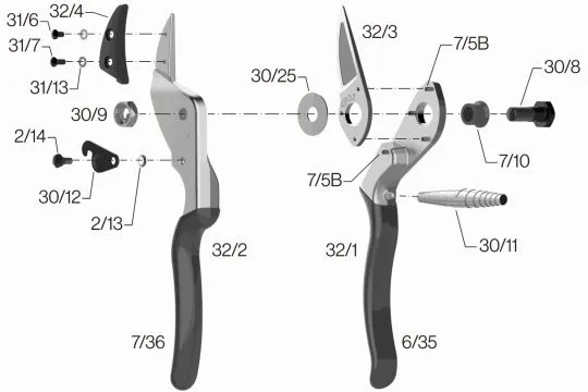 FELCO 32 Modell mit gebogenem Amboss